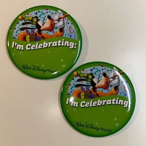 Disney World Green Celebration Badges